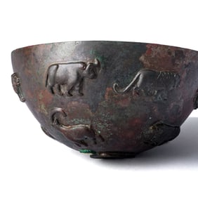 A Sumerian Copper Bowl with a Procession of Animals