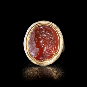 A Roman Carnelian Intaglio with an Emperor