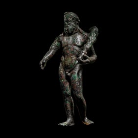 A Roman Bronze Statuette of Hercules
