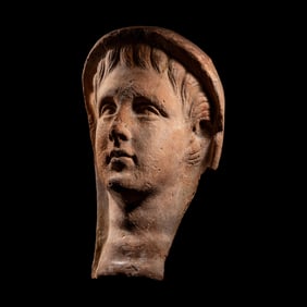 An Etruscan Terracotta Funerary Mask