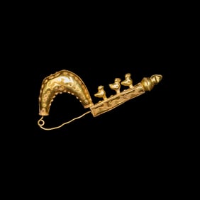 An Etruscan Gold Fibula