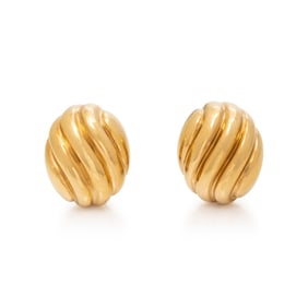 CARTIER, YELLOW GOLD EARRINGS
