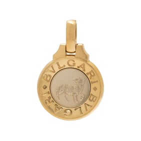 BULGARI, BICOLOR GOLD CAPRICORN ZODIAC PENDANT