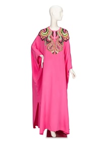 EMILIO PUCCI, PINK HEAVILY EMBELLISHED KAFTAN