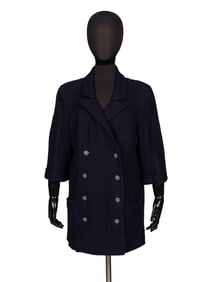 CHANEL, NAVY TWEED JACKET