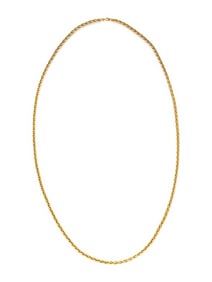 ITALIAN, YELLOW GOLD WHEAT CHAIN