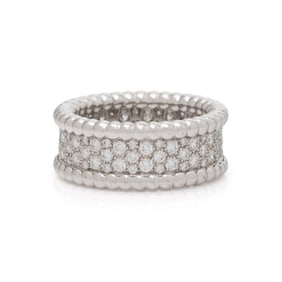 VAN CLEEF & ARPELS, 'PERLÉE' DIAMOND AND WHITE GOLD RING