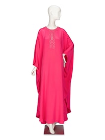 EMILIO PUCCI, HOT PINK EMBELLISHED KAFTAN