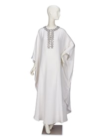 EMILIO PUCCI, WHITE EMBELLISHED KAFTAN