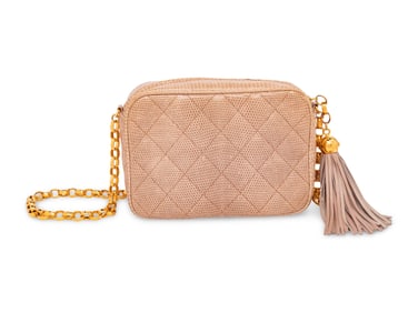 CHANEL, LIZARD CAMERA BAG