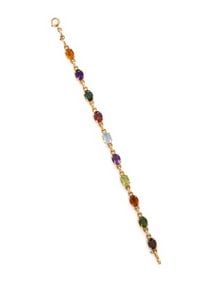 MULTIGEM AND YELLOW GOLD BRACELET