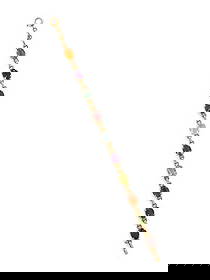 MULTIGEM AND YELLOW GOLD BRACELET: MULTIGEM AND YELLOW GOLD BRACELET Oval garnet, green tourmaline, citrine, peridot, amethyst, and aquamarine. 14 karat yellow gold. 7 1/8 inches long. Stamp: 14K. Gross weight: 6.65 dwt. Property from