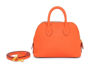 HERMÈS, MINI BOLIDE IN ORANGE CHÈVRE