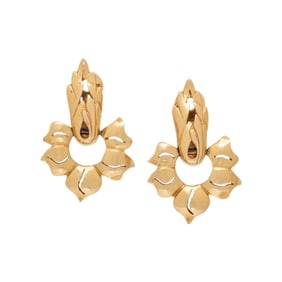 YELLOW GOLD DOOR KNOCKER EARRINGS