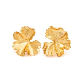 JAR, ALUMINUM 'GERANIUM' EARRINGS