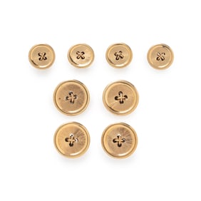 COLLECTION OF YELLOW GOLD BUTTONS