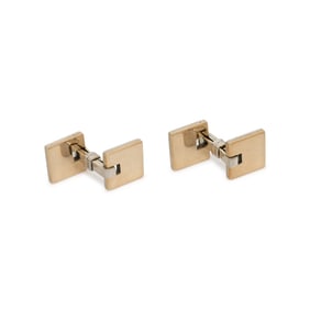 BICOLOR GOLD CUFFLINKS
