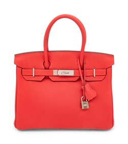 HERMÈS, BIRKIN 30 IN ROUGE PIVOINE CLEMENCE