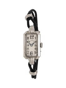 ART DECO, TIFFANY & CO., PLATINUM WATCH