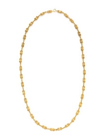 YELLOW GOLD FANCY LINK NECKLACE
