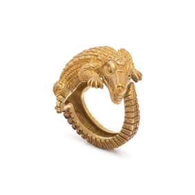 KIESELSTEIN-CORD YELLOW GOLD ALLIGATOR RING