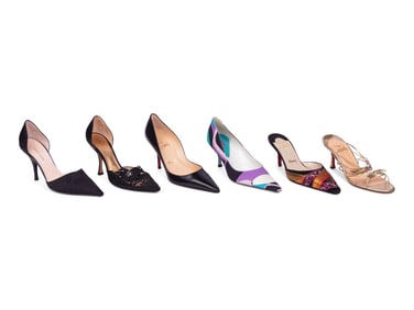 SIX PAIRS OF DESIGNER PUMPS