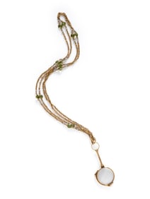 YELLOW GOLD LORGNETTE AND CHAIN