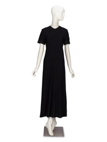 GALANOS, BLACK EVENING GOWN