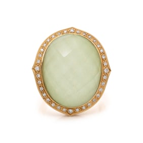 STEPHEN WEBSTER, 'CRYSTAL HAZE' QUARTZ, DIAMOND, AND YELLOW GOLD RING