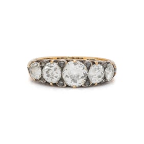 ANTIQUE, DIAMOND AND YELLOW GOLD RING