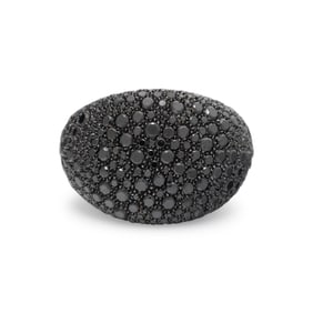 MARCO VALENTE, BLACK DIAMOND AND GOLD BOMBÉ RING