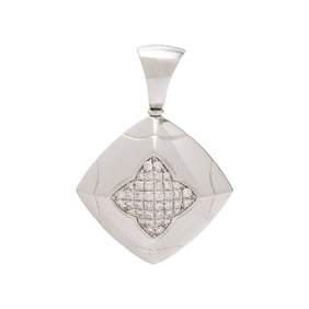 BULGARI, DIAMOND AND WHITE GOLD 'PIRAMIDE' PENDANT