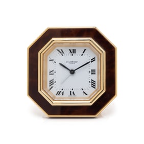 CARTIER, REF. 7507 'LES MUST' TRAVEL CLOCK WITH ALARM
