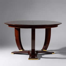 Jules Leleu (French, 1883–1961) Dining table with leaf, c. 1930