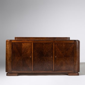 Attributed to Adolphe Chenaux c. 1930 French parquetry serving cabinet