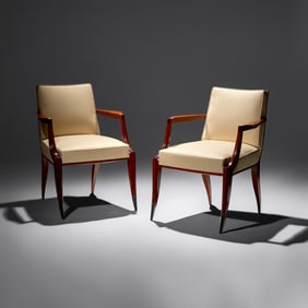 Lucien Rollin (French, 1906–1993) Pair of bridge chairs