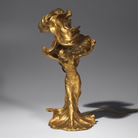 François-Raoul Larche (French, 1860–1912) Bronze light sculpture