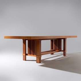 Frank Lloyd Wright (American, 1867–1959) 608 Taliesin dining table for Cassina, designed