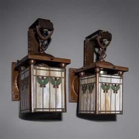 The Handel Lamp Co. (American, 1885–1941) Pair of sconces