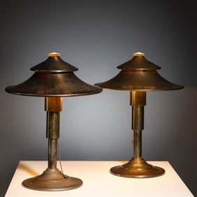 Walter Von Nessen (German, 1889–1943) Two Pagoda table lamps for Miller Lamp Co., c. 1936
