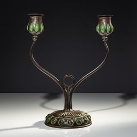 Tiffany Studios (American, 1880–1930) Blown-out candlestick New York, c. 1910