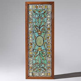 Tiffany Studios (American, 1892–1930) Stained glass window (1 of 4)