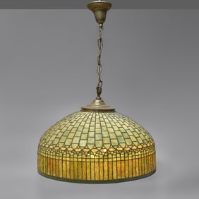 Tiffany Studios (American, 1902–1932) Curtain Border hanging shade, c. 1910