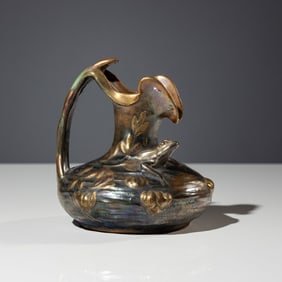 Amphora Early 20th Century Ceramic frog pitcher, c. 1900