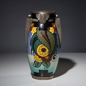 D'Argyl (E. Val & Cie) (French, 1928–c. 1940) Mounted vase, c. 1930