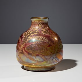 Richard Joyce for Pilkington (English, 1873–1931) Lancastrian luster vase with fish decor, c.