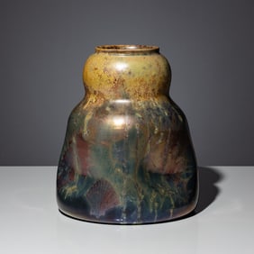 Lucien Levy-Dhurmer for Clément Massier c. 1900 Large vase with seashell decor