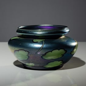 Tiffany Studios (American, 1892–1930) Vase with lily pads, c. 1918