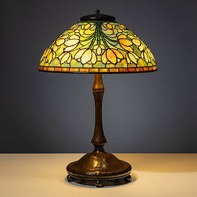 Tiffany Studios (American, 1878–1933) Tulip Cluster (Crocus) table lamp, c. 1905 (1 of 6)