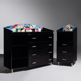 Alessandro Mendini (Italian, 1931–2019) Postmodern chest of drawers Nuova Alchimia for Zabro